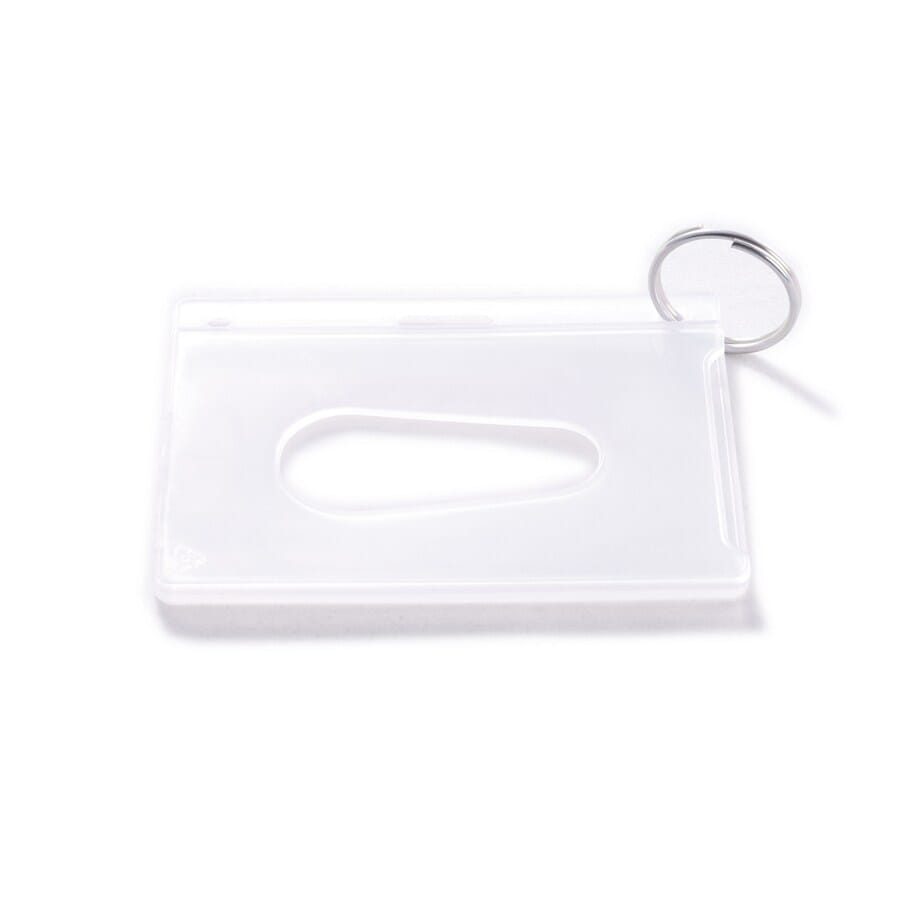 Frosted Rigid Fuel Card Holder with Key Ring ID Supplies