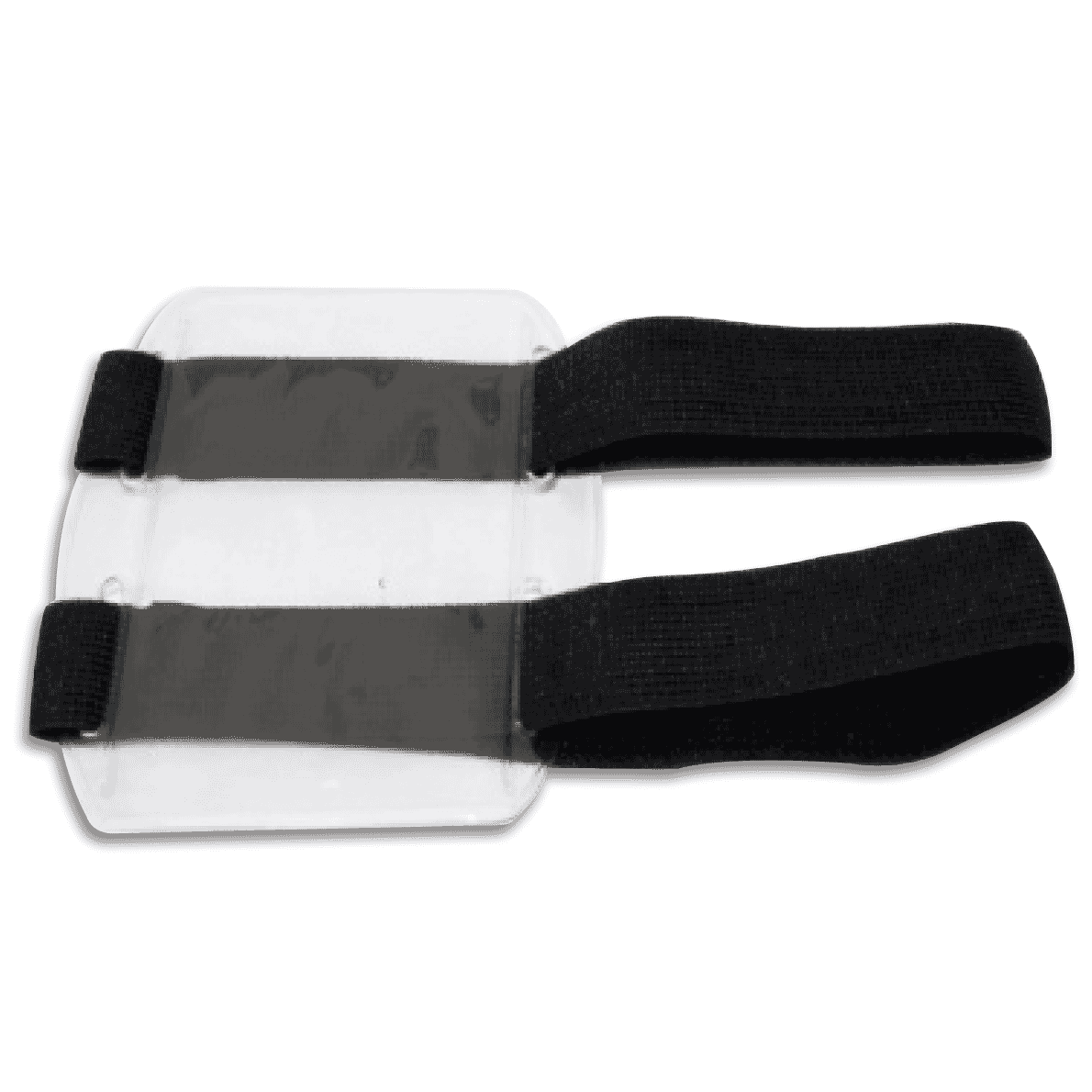 Clear Armband Card Holder (portrait with two black velcro bands
