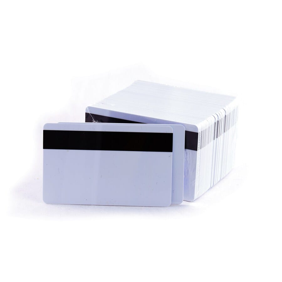 White LoCo Magnetic Stripe PVC Card (300oe) - CR80 (86mm x 54mm & 750mic/30mil/0.76mm thick).