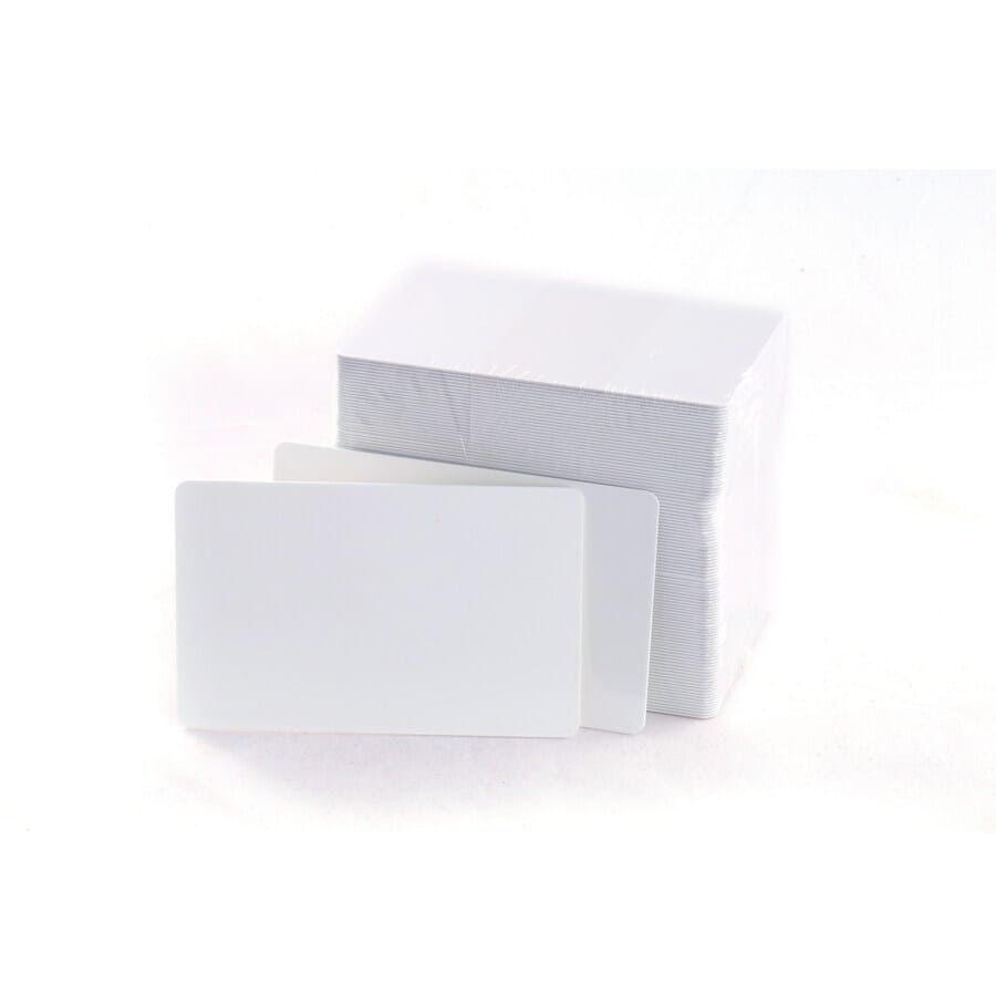 HID Ultra White Poly Composite Card - CR80 (86mm x 54mm & 750mic/30mil/0.75mm thick). Note