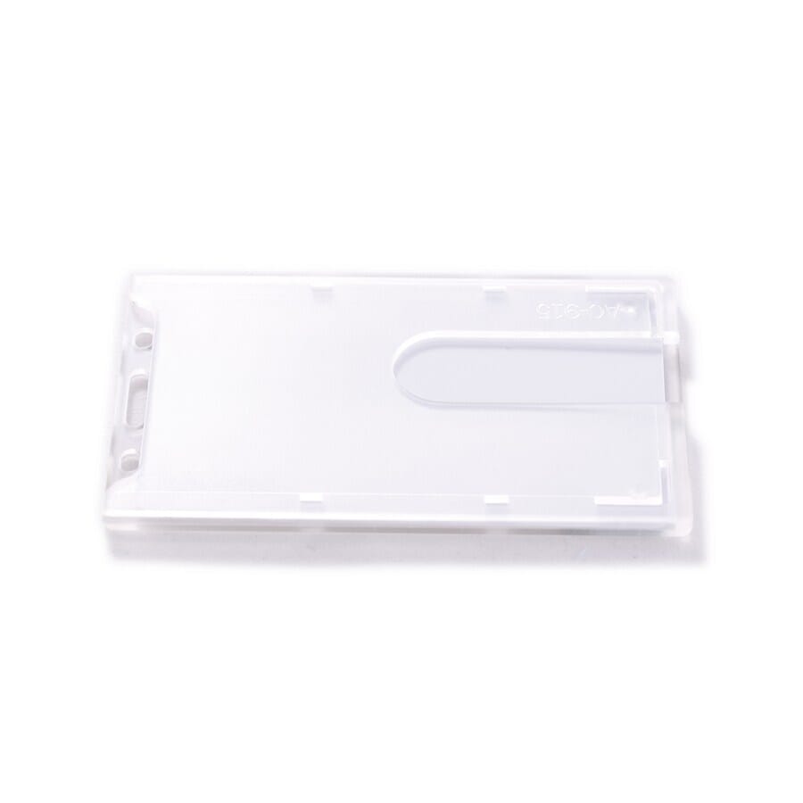 Clear Rigid ID Card Dispenser (portrait with top card entry