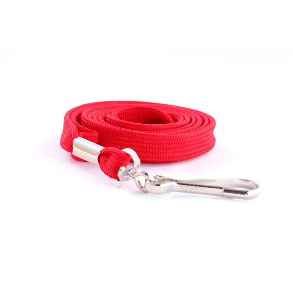 Red Premium Lanyard with Swivel Clip (12mm flat tubular red lanyard with swivel clip)
